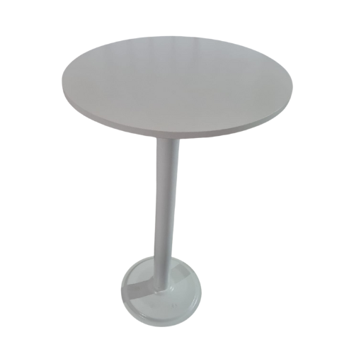 Demir Ayak Bistro Beyaz 50cm çap 110cmy