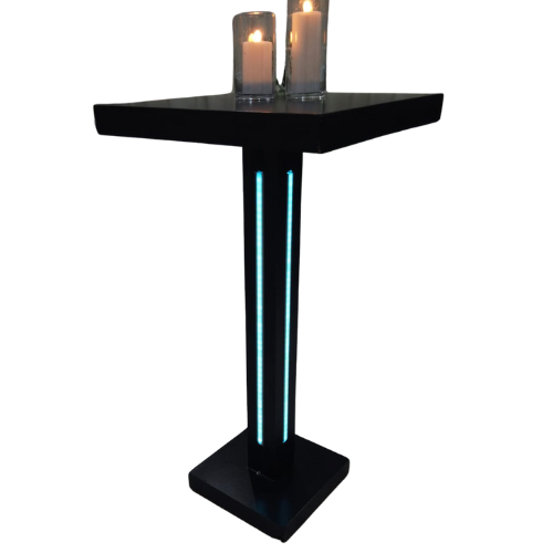 Ledli Kare Bistro Siyah 55cm*55cm 110cmy