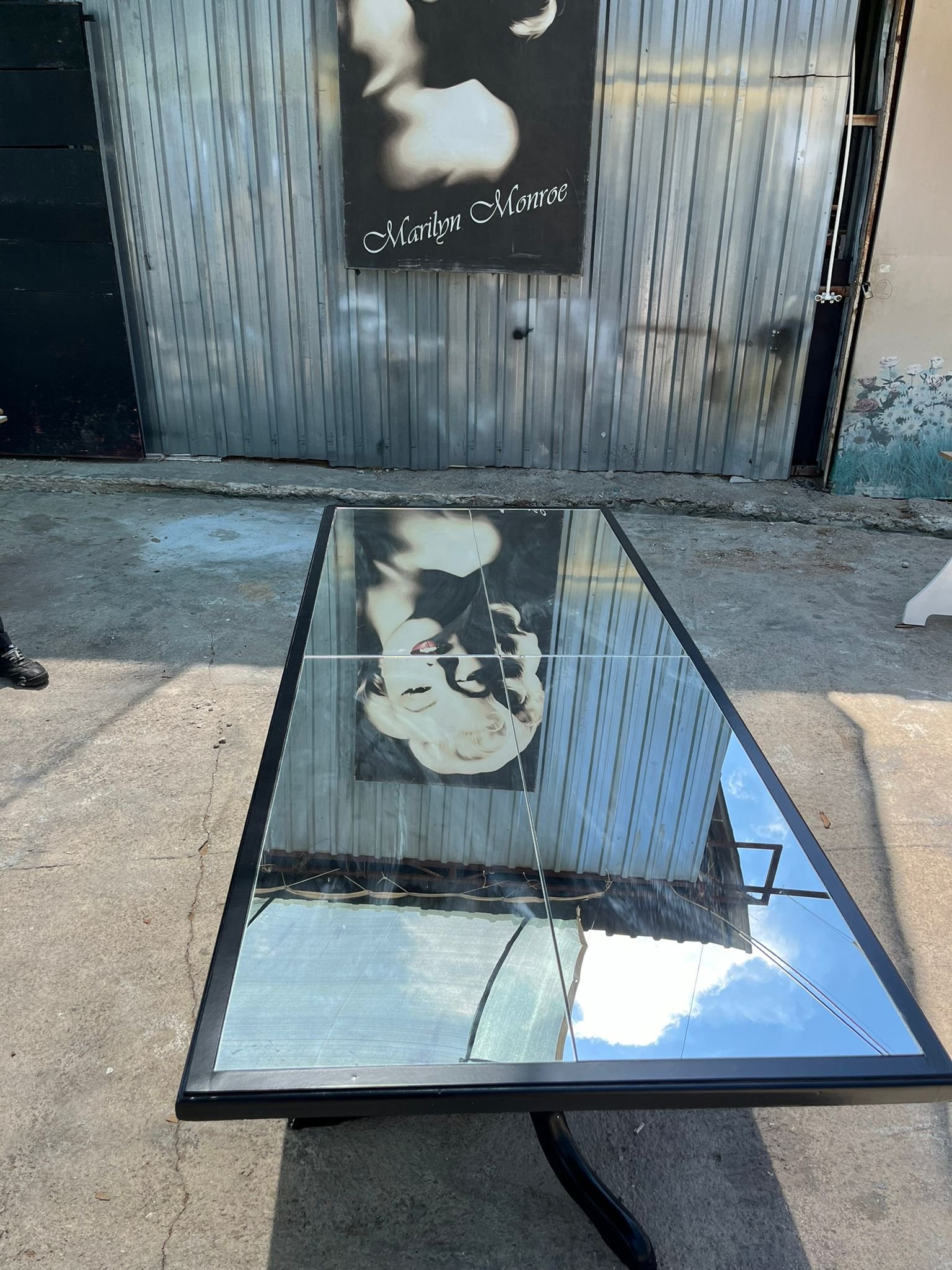 Aynalı Lake Dikdörtgen Siyah Masa 240cmX100cm