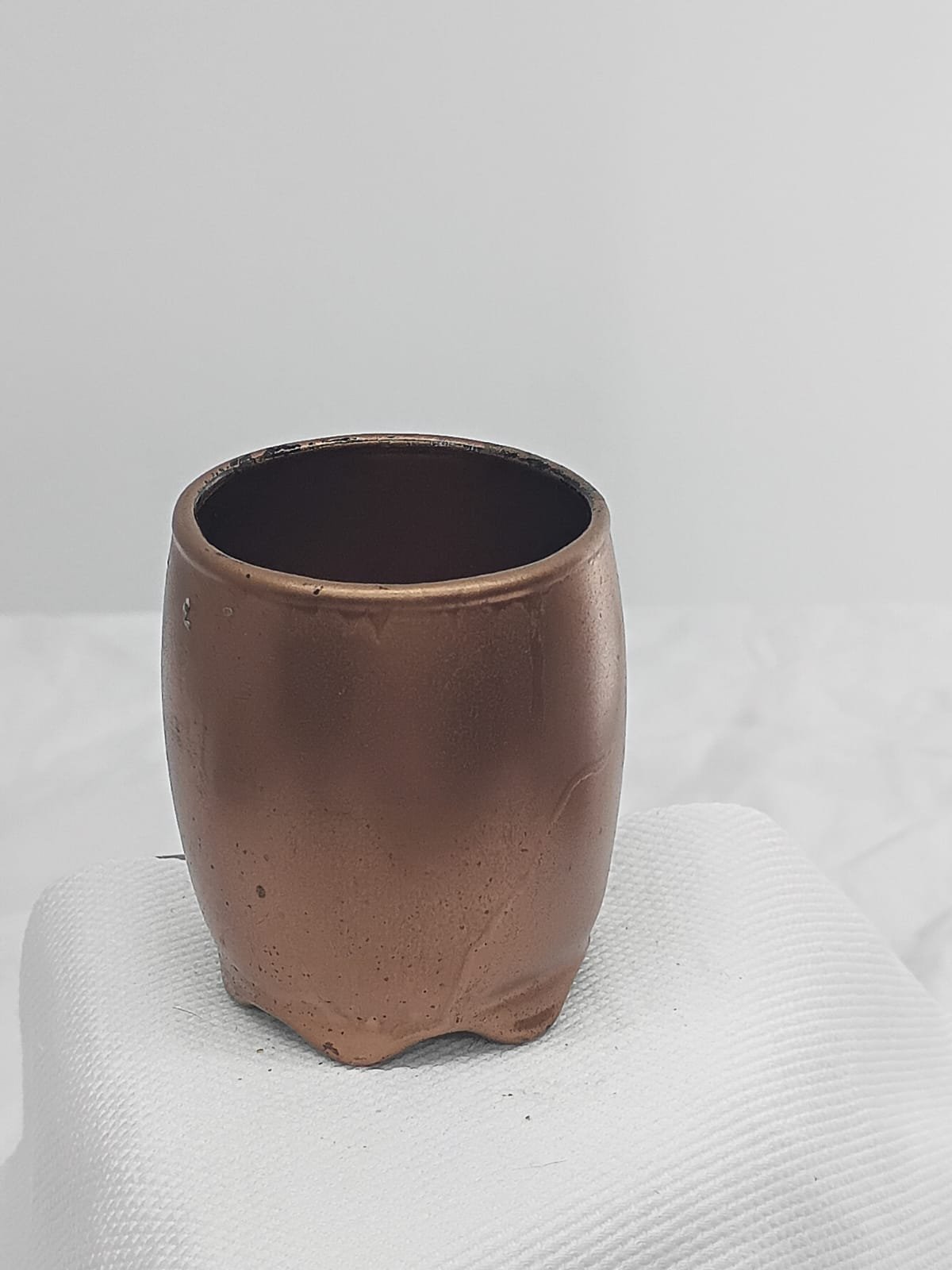 Bakır Silviana Cam Mumluk 6*5cm