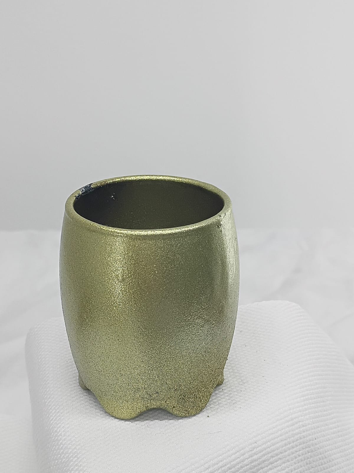 Altın Silviana Cam Mumluk 6*5cm