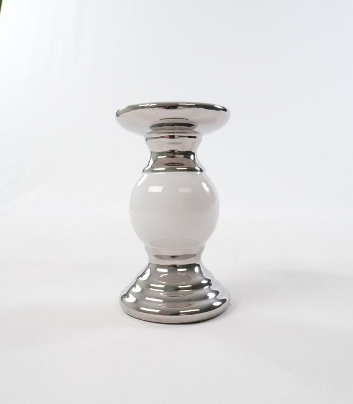 Blok Beyaz Porselen Mumluk 15cm