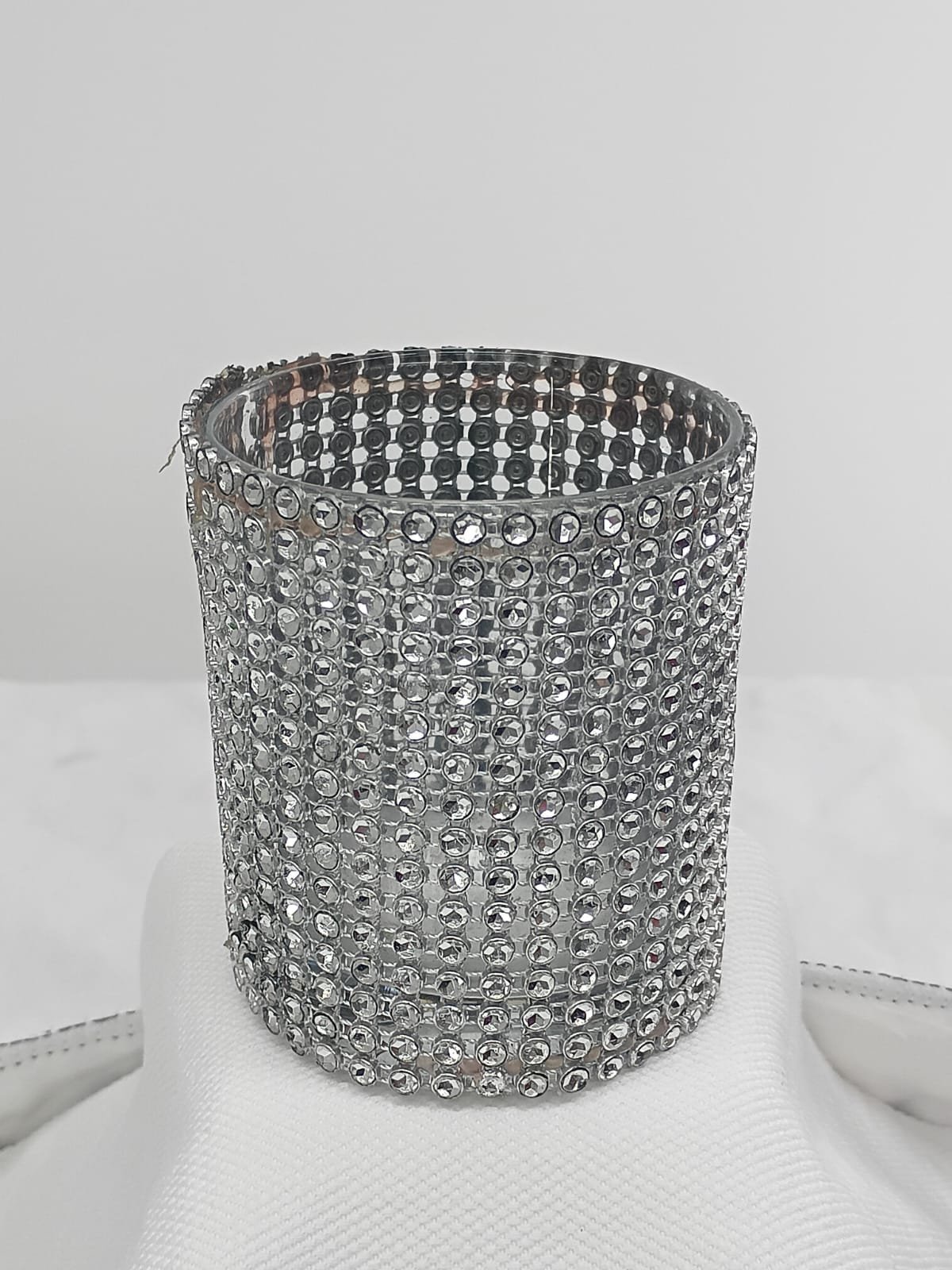 Dantel Tealight Cam Mumluk 6*6cm