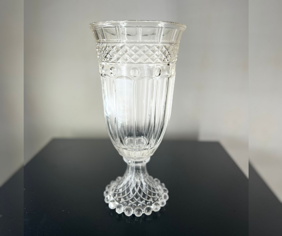 Krem Kesme Vazo Kısa 32cm*13cm