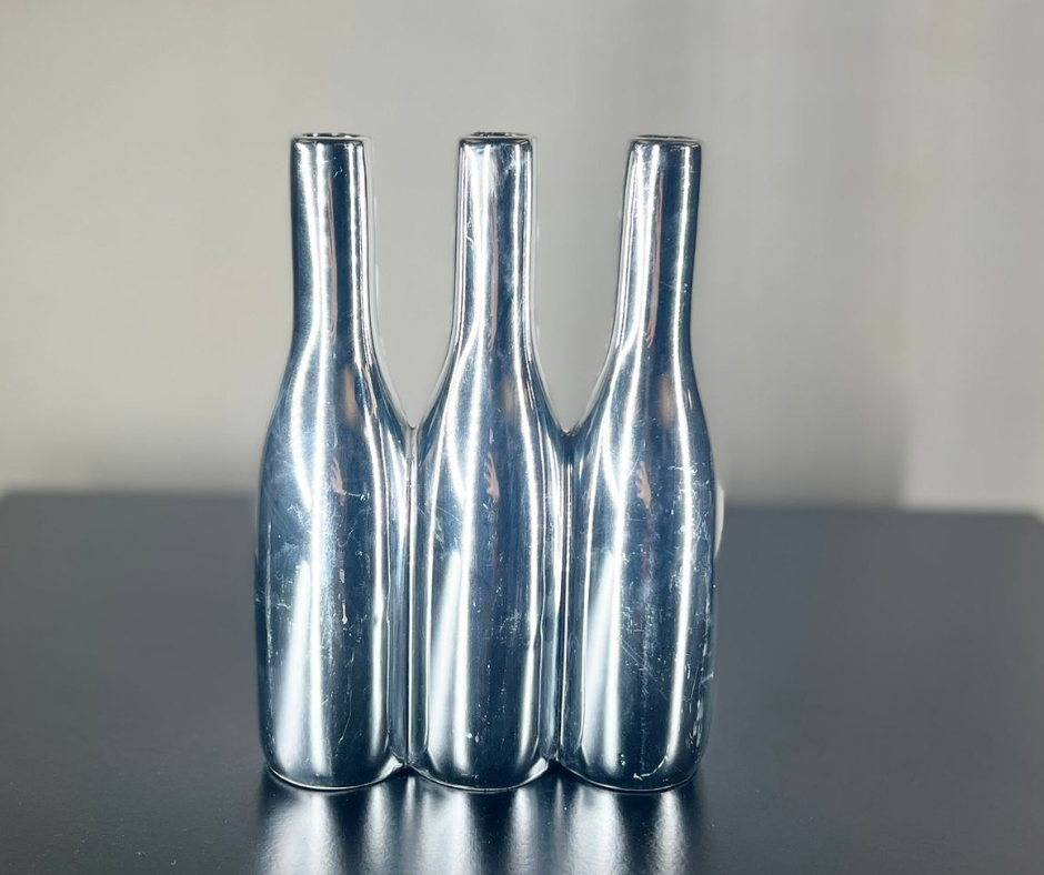Gümüş Üçlü Şişe 20cm*12cm