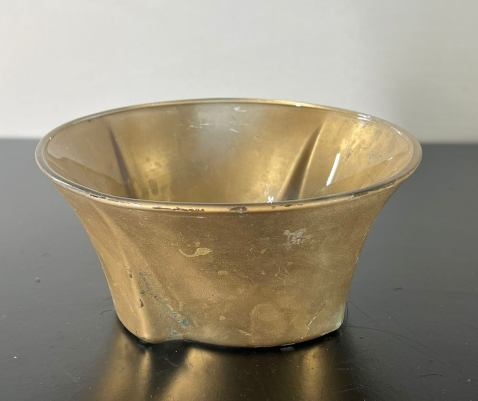 Altın Cam Kase 8cm*17cm