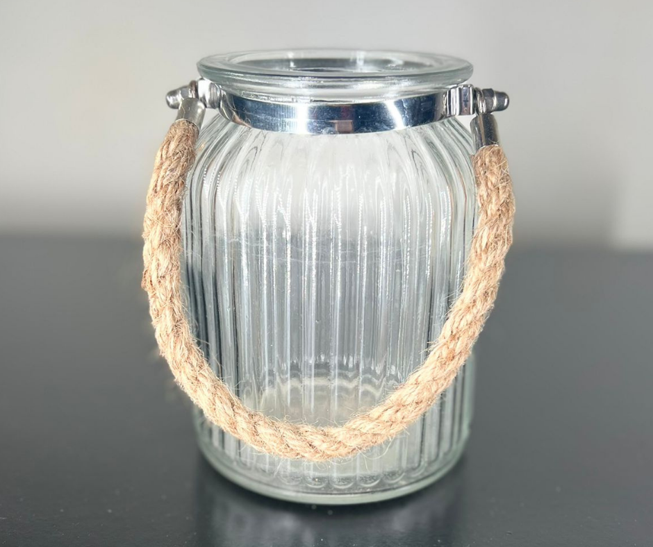 Küçük Hasır Saplı Silindir Vazo 15cm*10cm