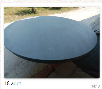 Lake Yuvarlak Siyah Masa Çap:180cm