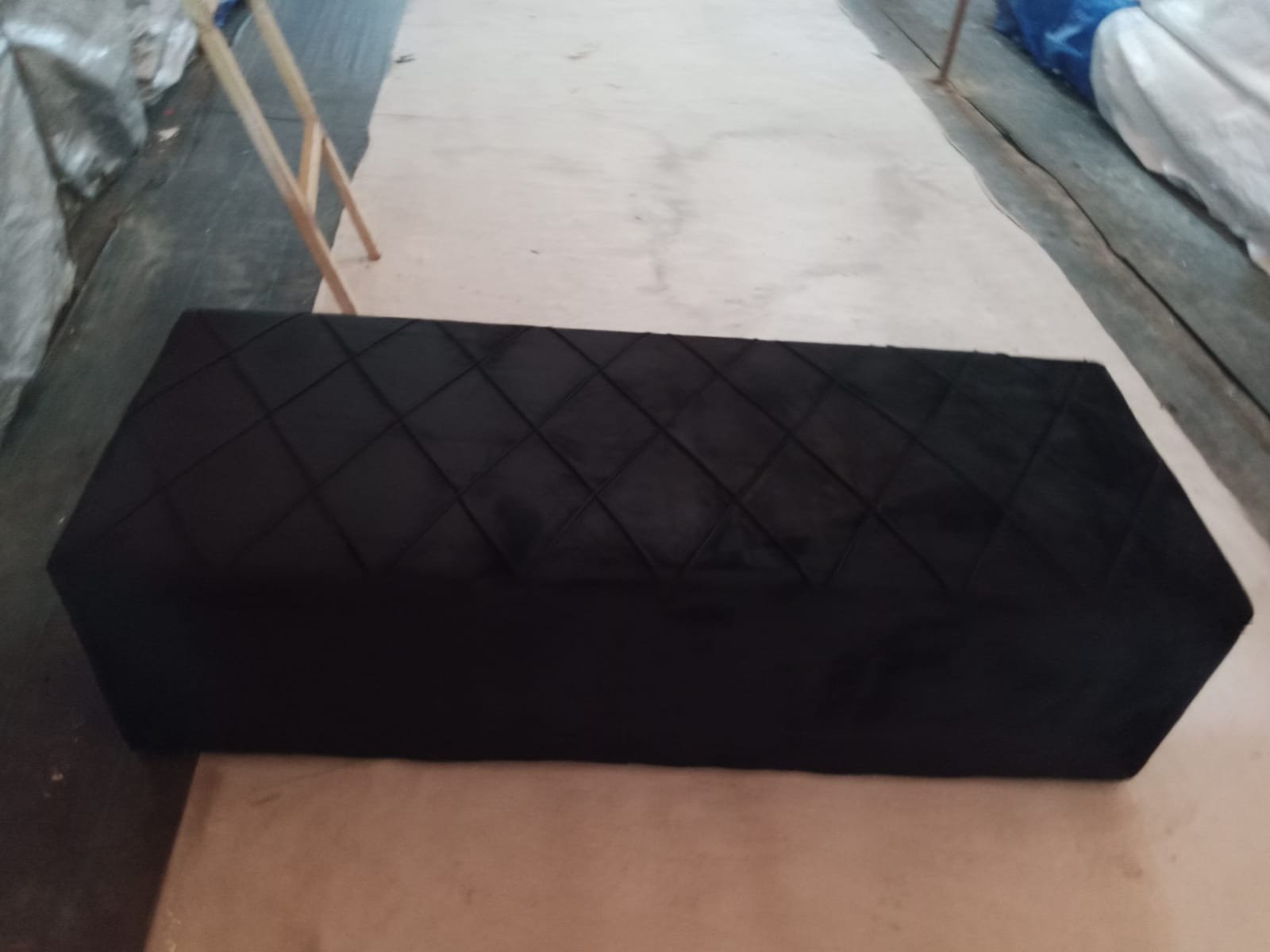 Puf Siyah 3lü Desenli