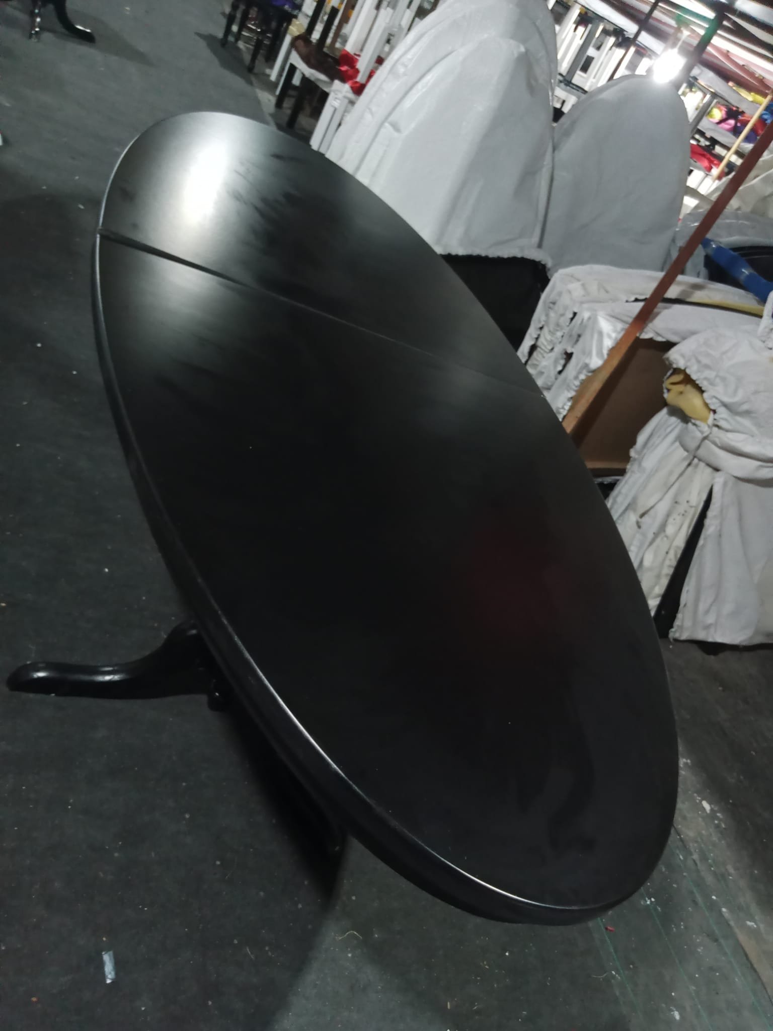 Elips Siyah Masa 280cmX120cm - 2