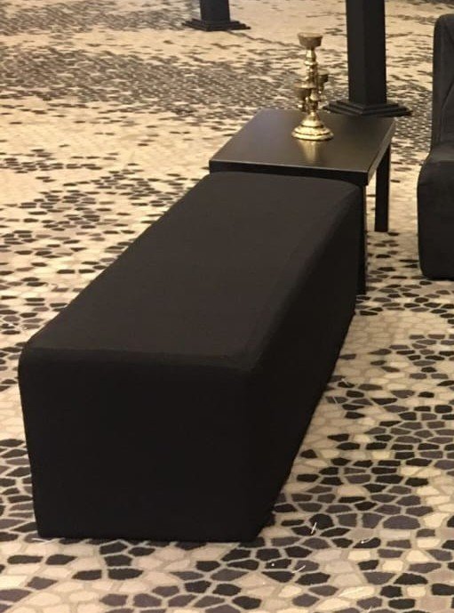 Puf Siyah 3'lü Düz