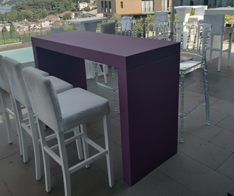 U Bar Masa Özel Renkli