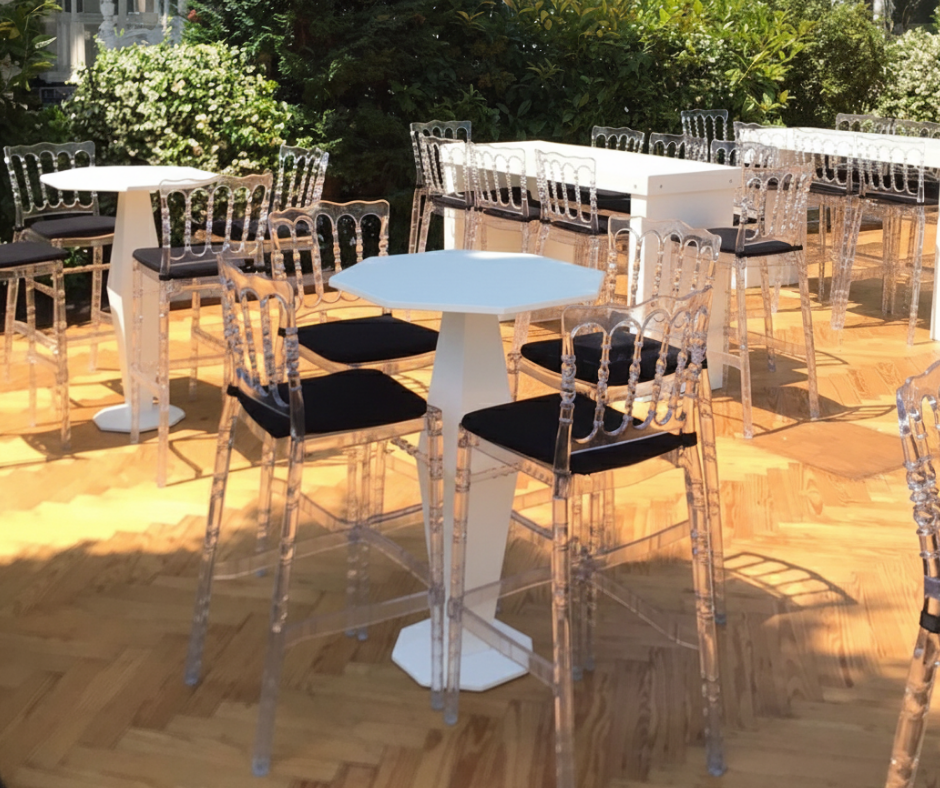 Sekizgen Bistro Beyaz - 2