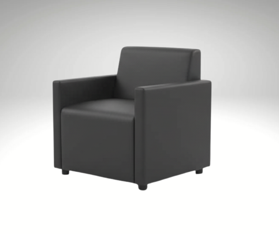 YENİ TİP TEKLİ PROTOKOL SİYAH DAVOS KOLTUK