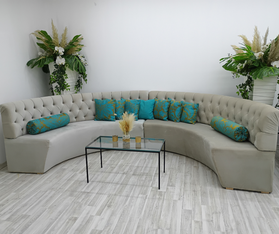 Ay Gri Kapitone Koltuk